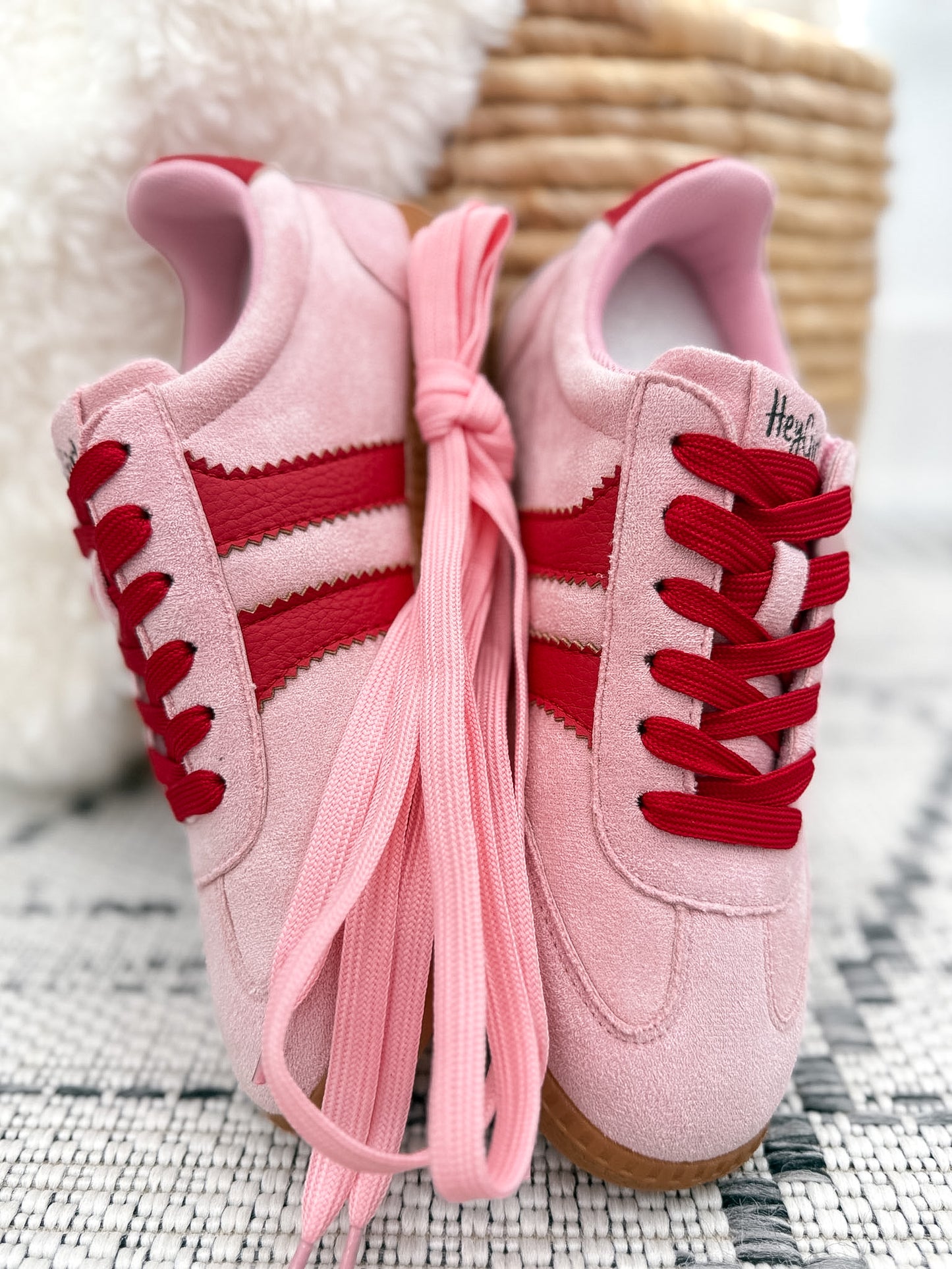 Corky's Heads Up Sneaker - Pink Red Combo