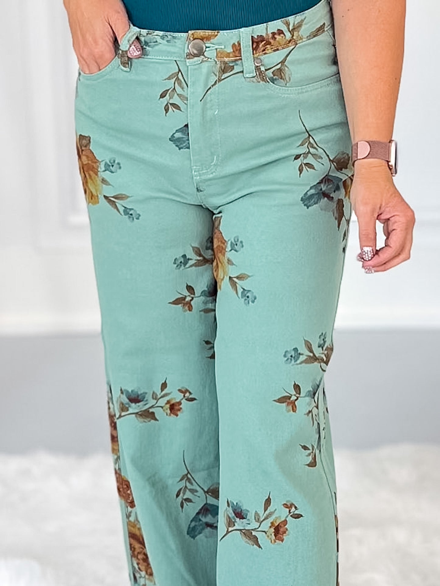 Mint Condition - Floral Twill Jeans