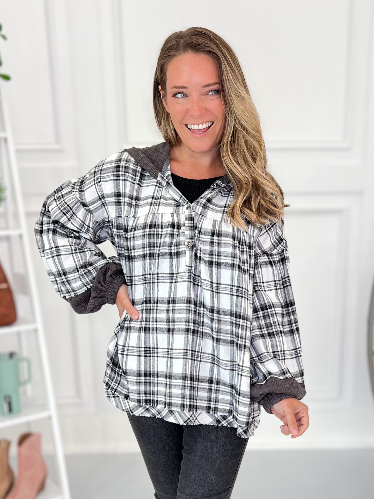 Being The Peacemaker Button Up Plaid Top