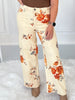 Khaki Kiss - Floral Twill Jeans