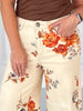 Khaki Kiss - Floral Twill Jeans