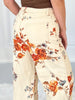 Khaki Kiss - Floral Twill Jeans
