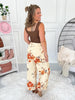 Khaki Kiss - Floral Twill Jeans