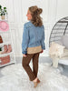 Judy Blue Classic Cicily Knit Denim Trucker Jacket