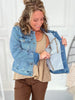Judy Blue Classic Cicily Knit Denim Trucker Jacket