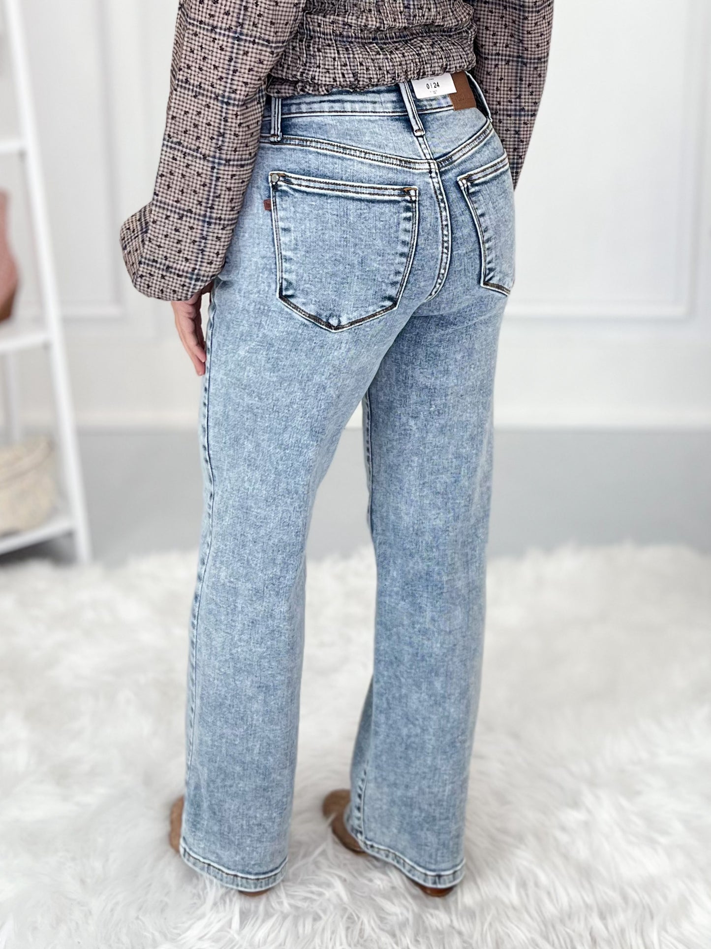 Set In Stone - Judy Blue Stone Wash Straight Leg Jeans