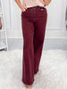 *DOOR BUSTER* Retro Rouge - Judy Blue Burgundy Retro Wide Leg Jean