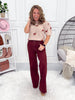 *DOOR BUSTER* Retro Rouge - Judy Blue Burgundy Retro Wide Leg Jean