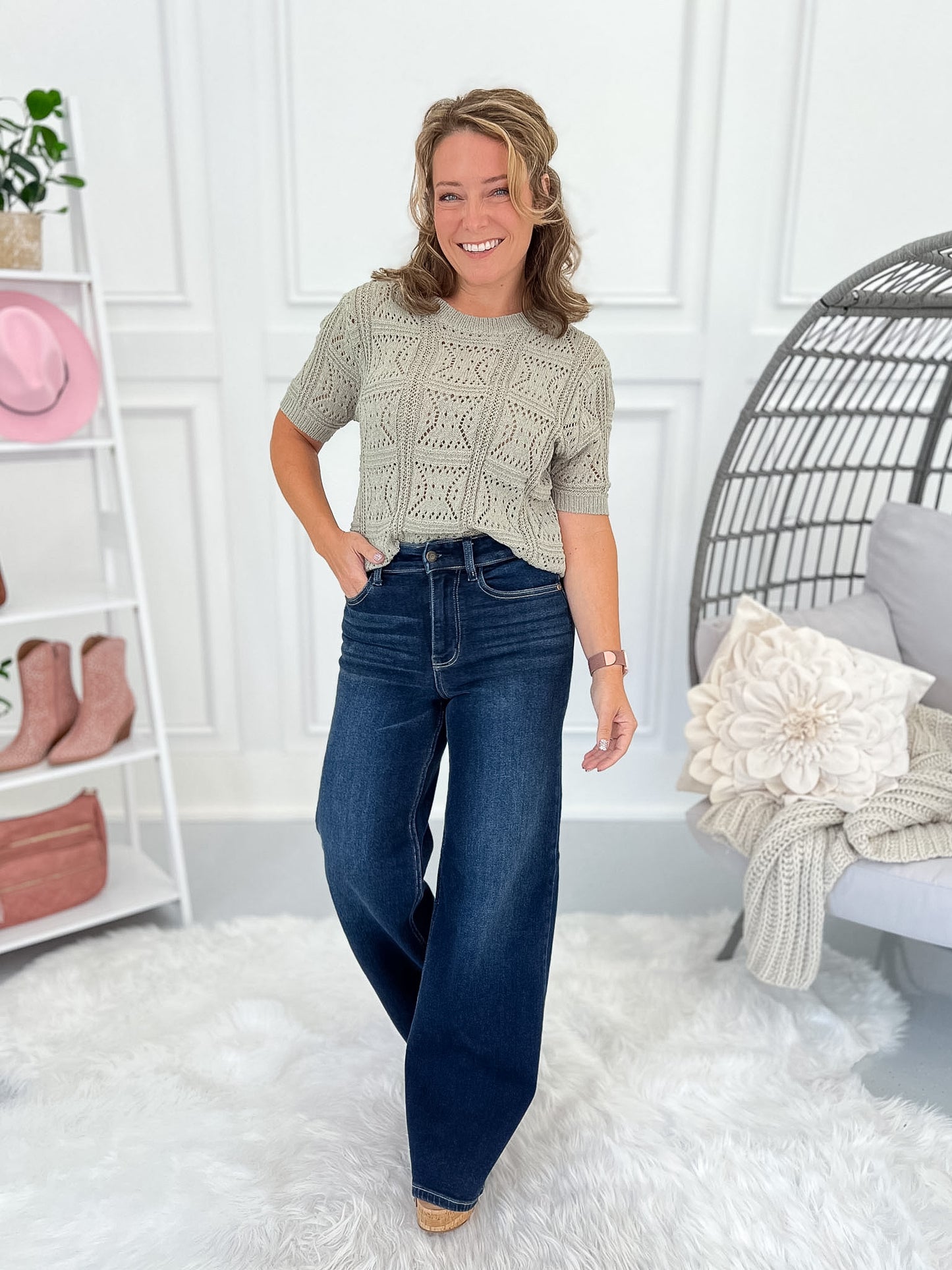 High Society - Judy Blue Luxe Retro Wide Leg Jean