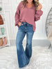 Judy Blue Tummy Control Fray Hem Flare Jeans