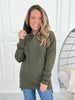 Kacey Ribbed Hoodie - Olive