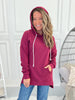 Kacey Ribbed Hoodie - Mulberry