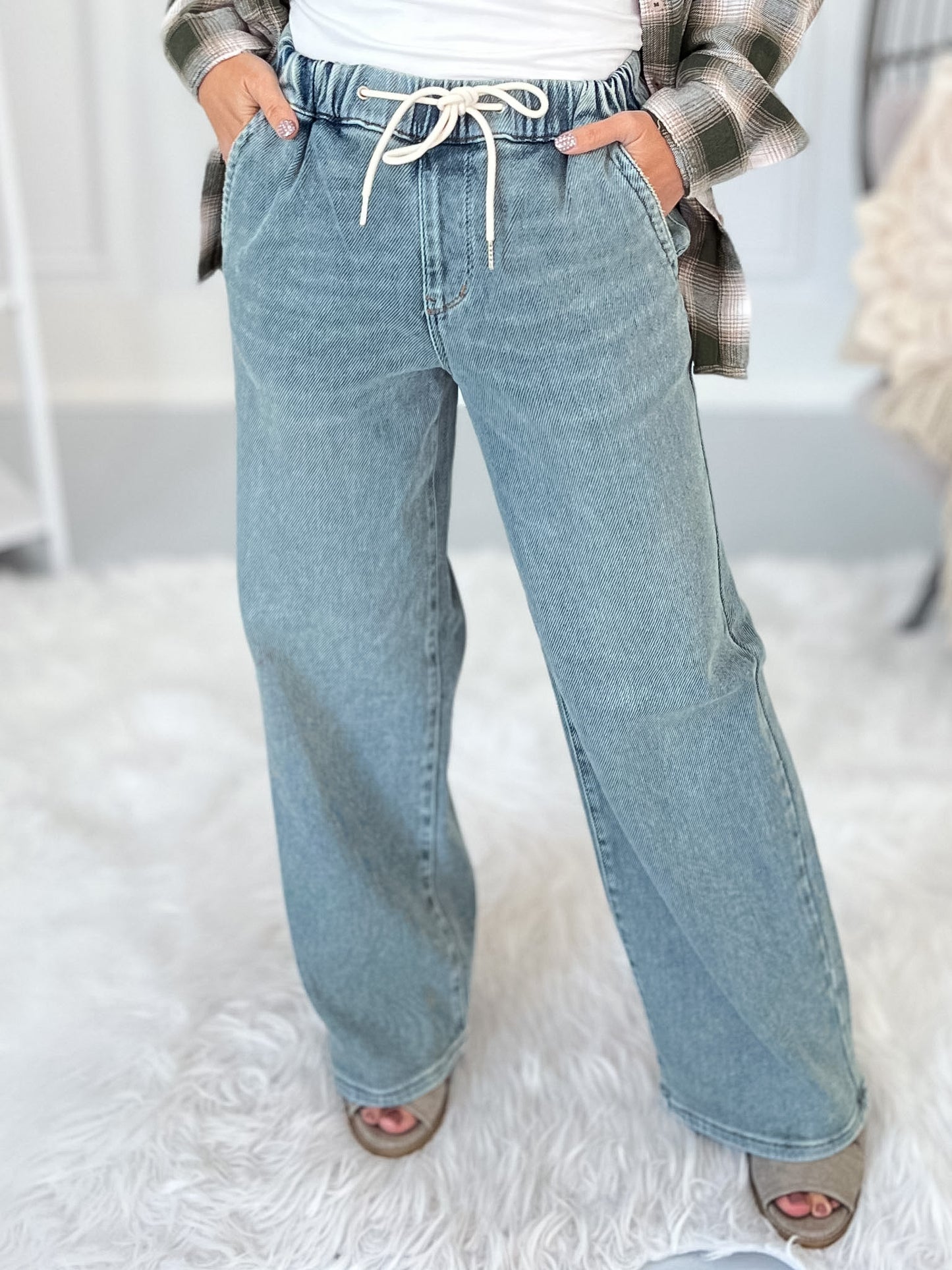 Comfort Calling - Judy Blue Knit Indigo Relaxed Pull On Jean