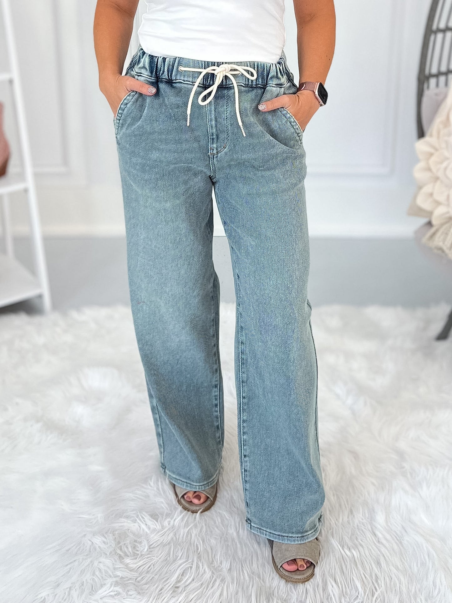Comfort Calling - Judy Blue Knit Indigo Relaxed Pull On Jean
