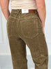Strike A Cord - Judy Blue Olive Corduroy Retro Wide Leg Jean