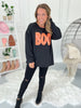 Ribbed Sequin Boo Crewneck