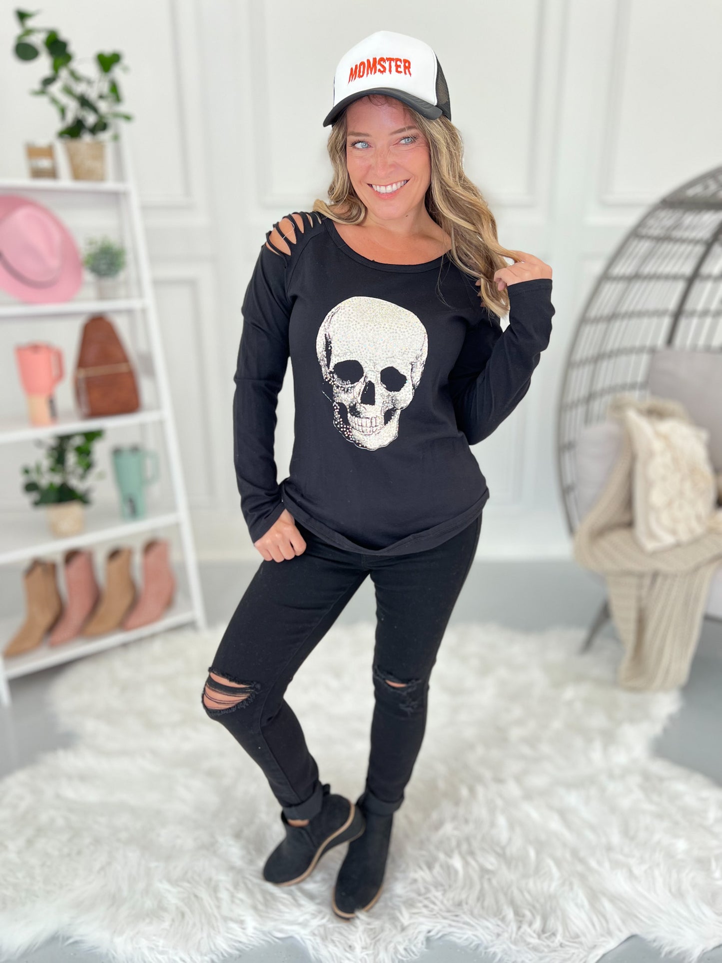 Sparkly Skulls Top