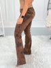 Brown Eyed Girl - Lovervet Brown Floral Bootcut
