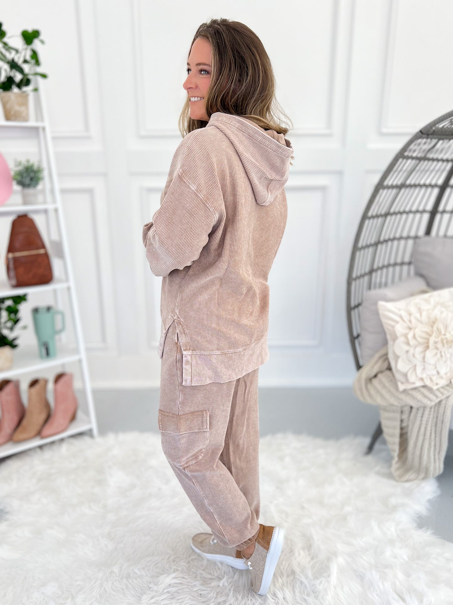 Corded Hoodie Lounge Set - Sold Separately