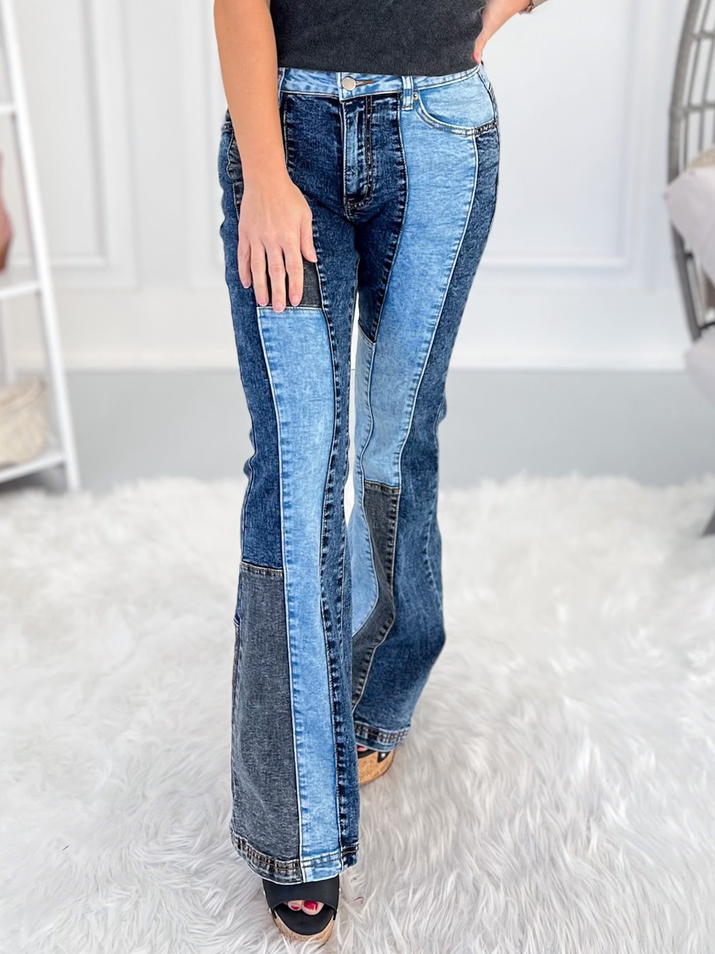 The Perfect Patch Denim Flare Jeans
