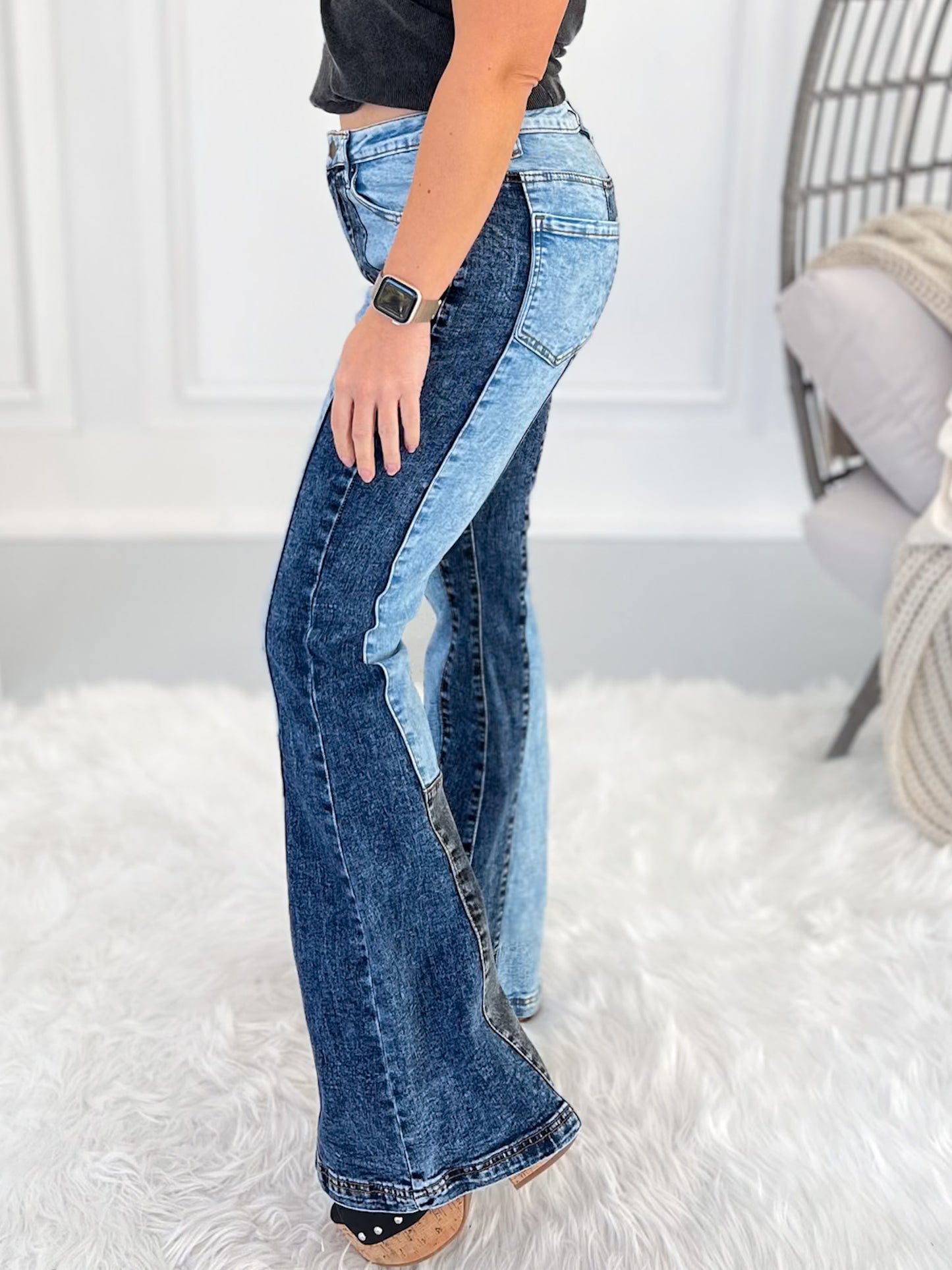 The Perfect Patch Denim Flare Jeans
