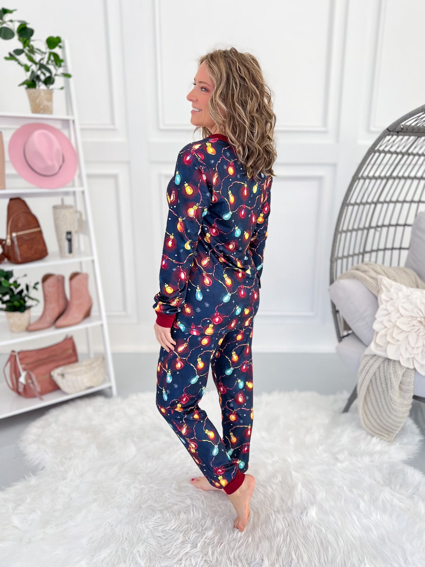 Crazy Soft Pajama Jogger Set - Holiday Lights