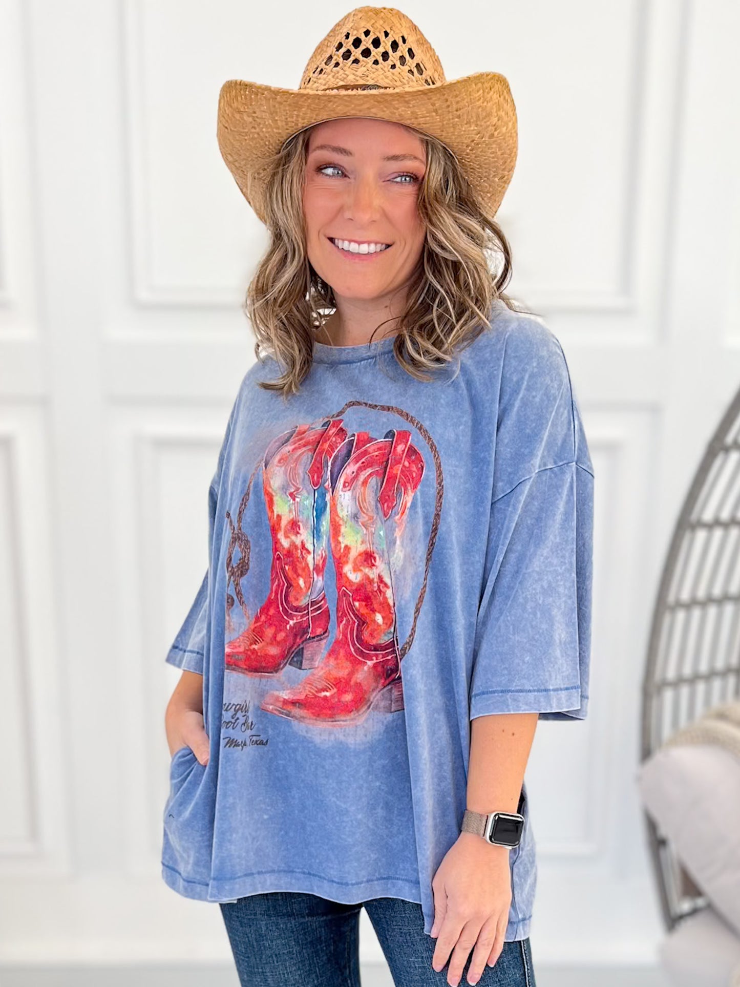 Cowgirl Boot Bar Graphic Tee