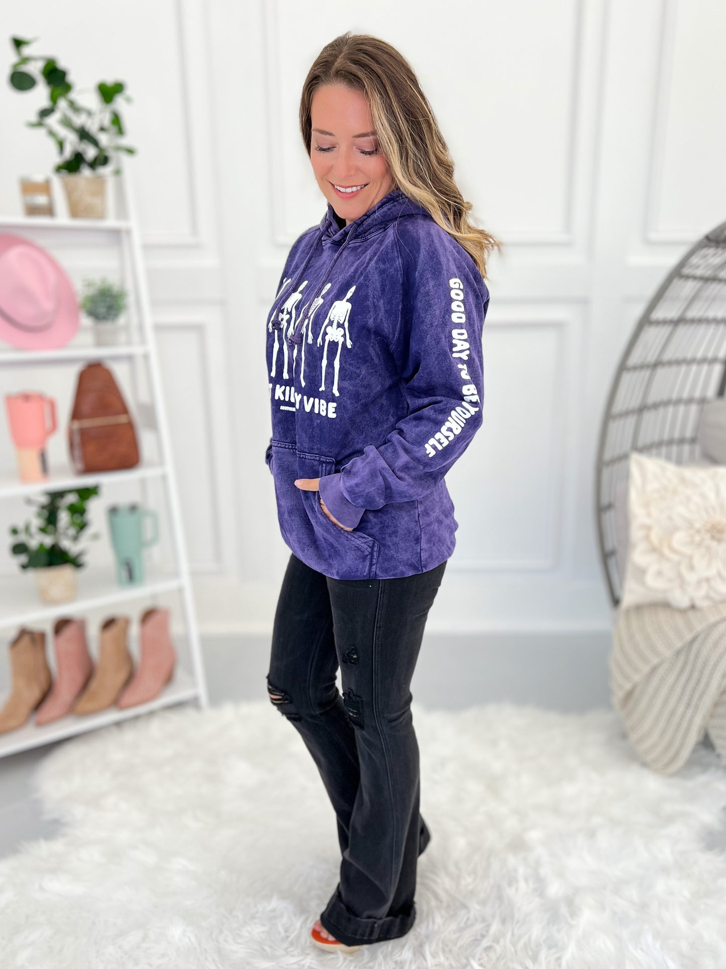 Don't Kill My Vibe Purple Cloud Hoodie - Glow in the Dark!