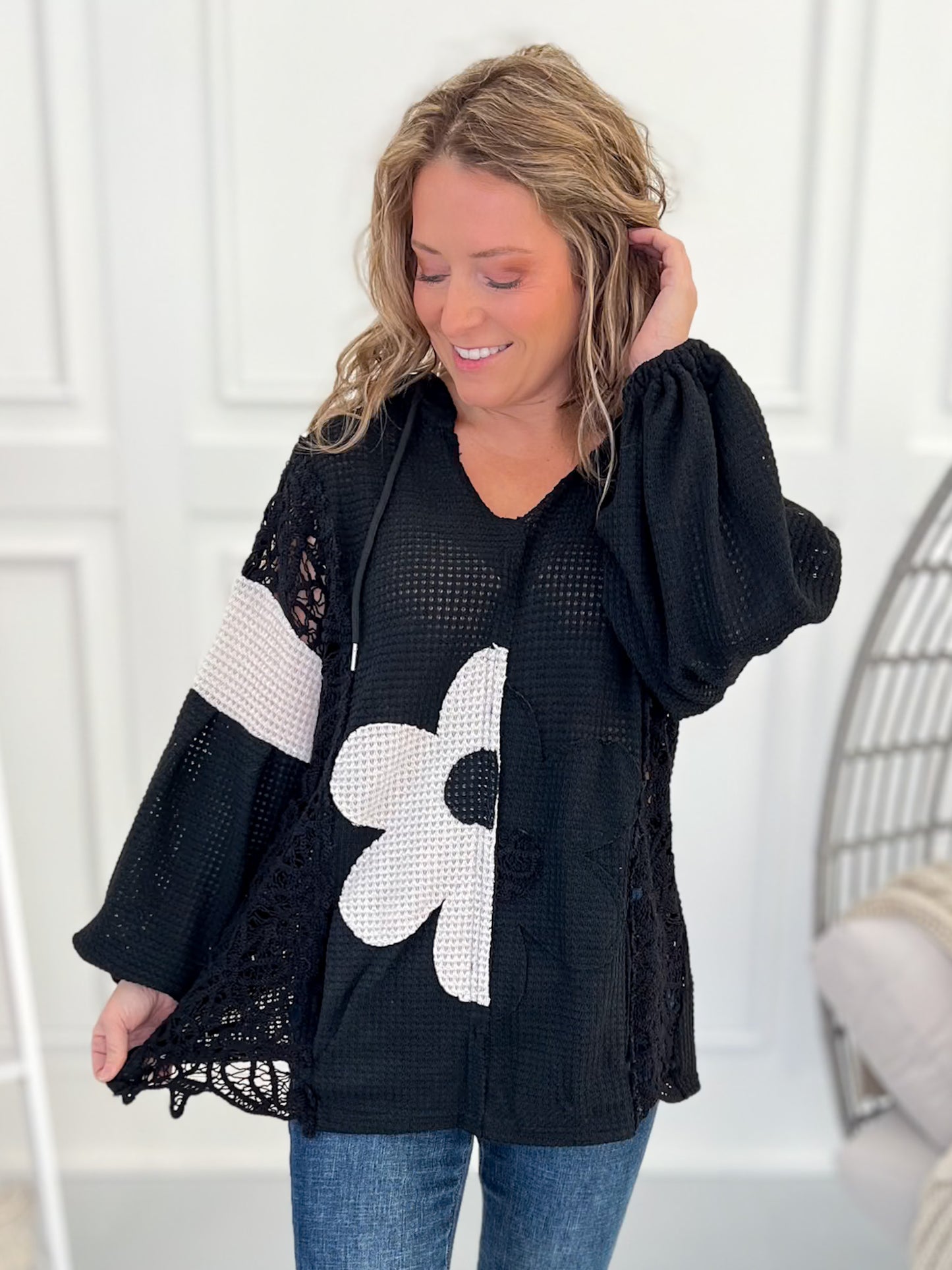 Sure To Bloom Knit Hoodie