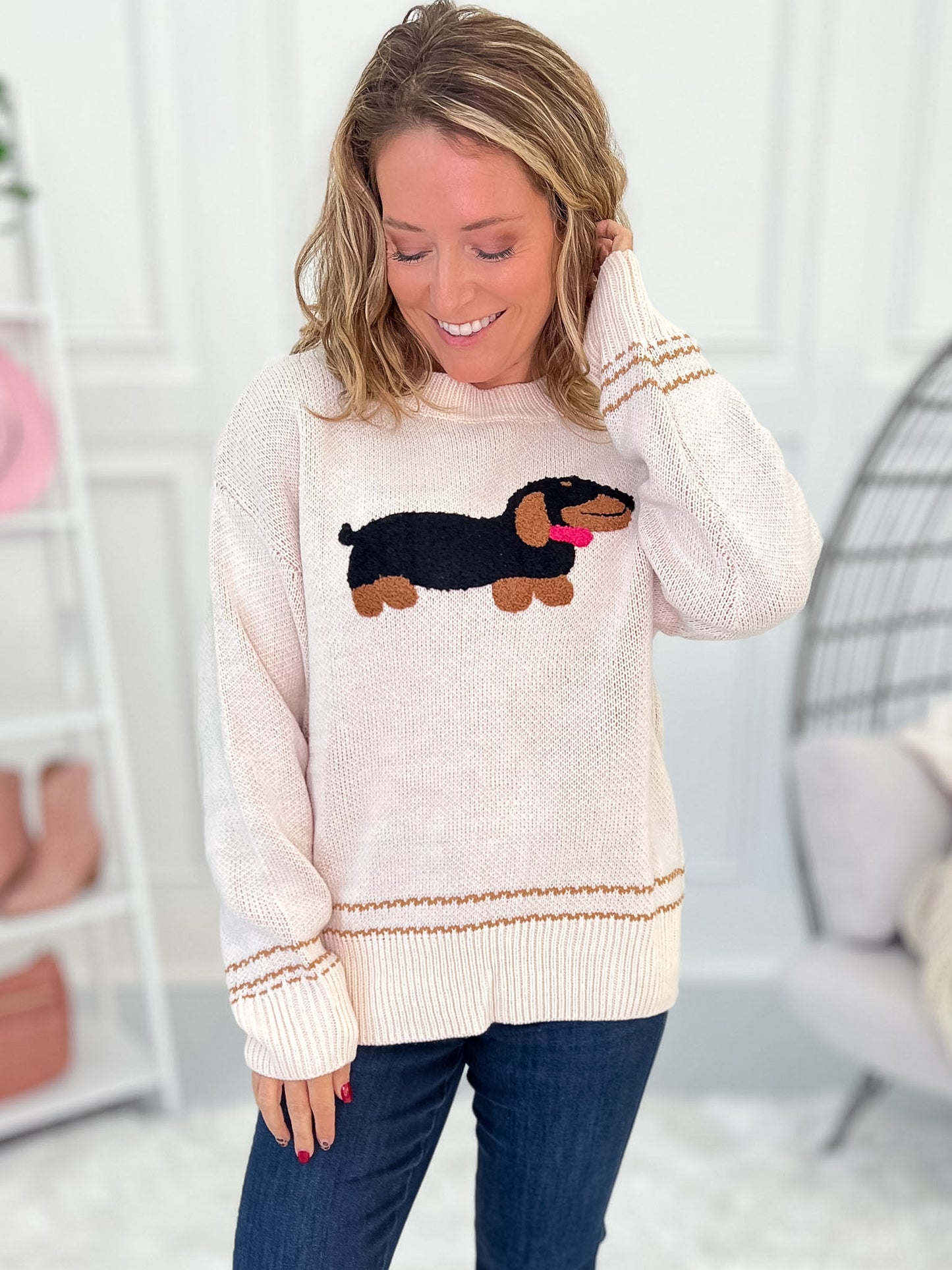 Weiner Takes All Sweater