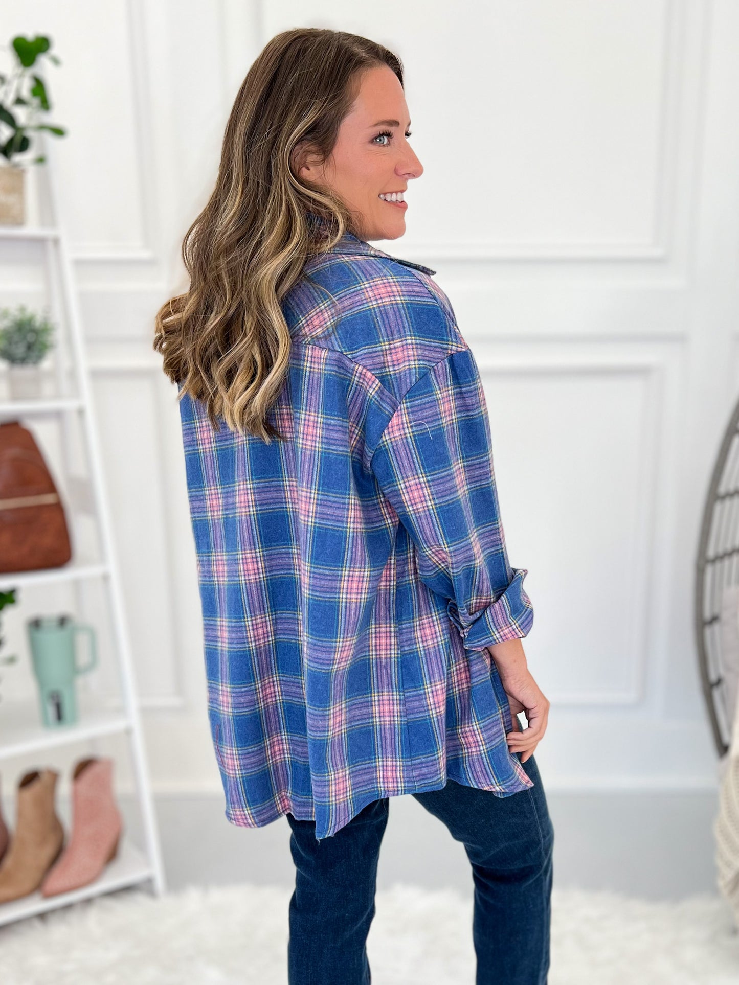 Tammy Button Up Flannel Top