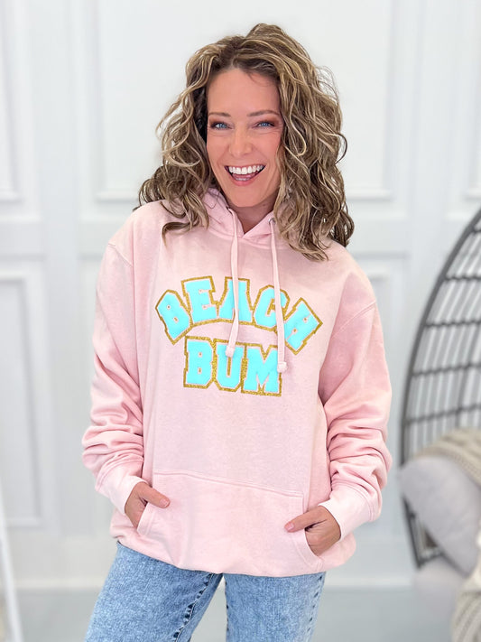 Beach Bum Varsity Glitter Hoodie