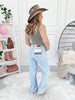 Shine On Me - Judy Blue Rigid Magic Rhinestone Slit Detail Straight Jeans