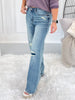 Knee Deep - Judy Blue Patched Straight Leg Jean