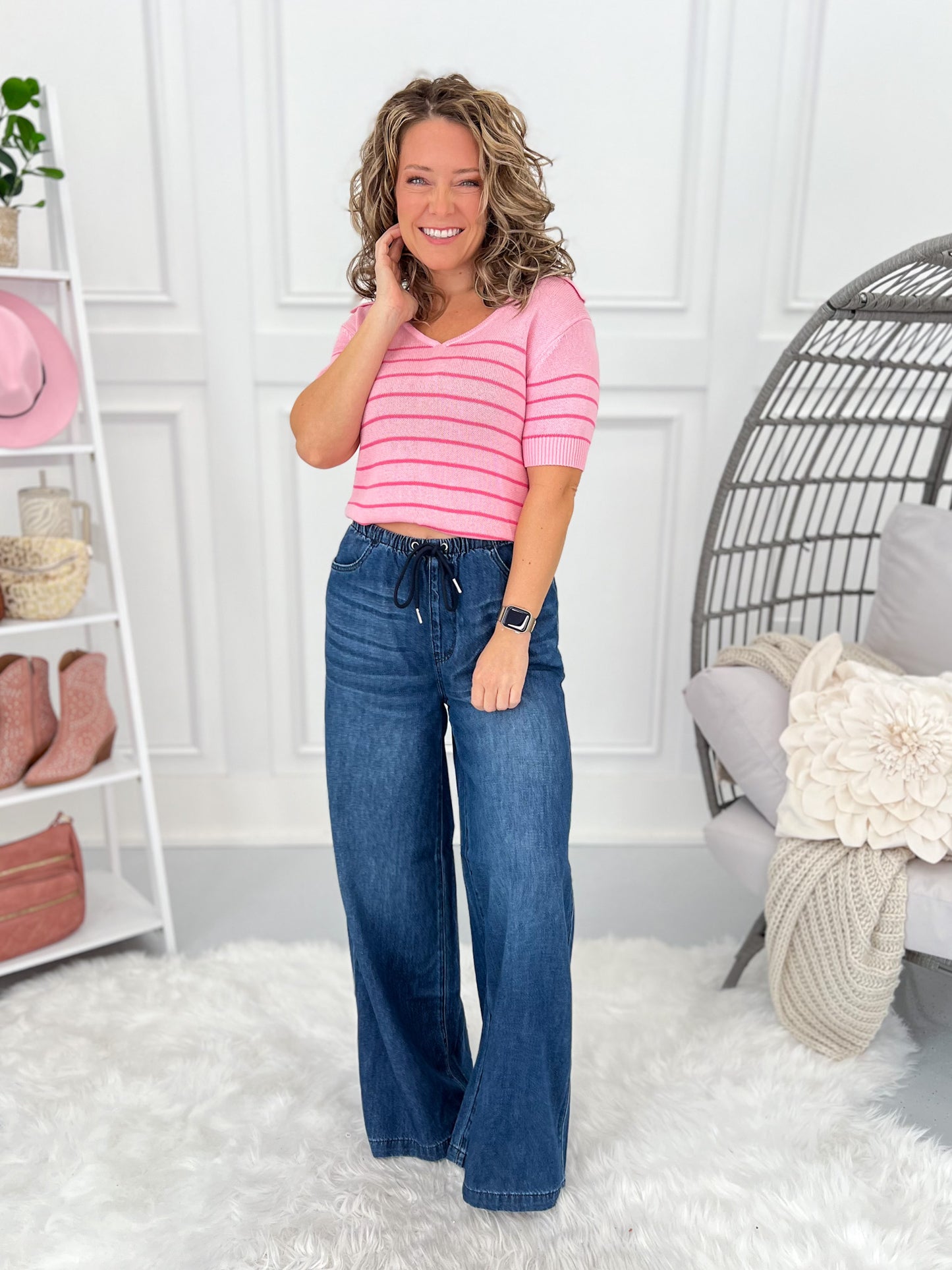 Just A Breeze - Judy Blue Featherweight Palazzo Jean