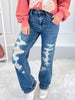 Worn Wild - Judy Blue Heavy Destroyed Straight Leg Jeans
