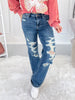 Worn Wild - Judy Blue Heavy Destroyed Straight Leg Jeans