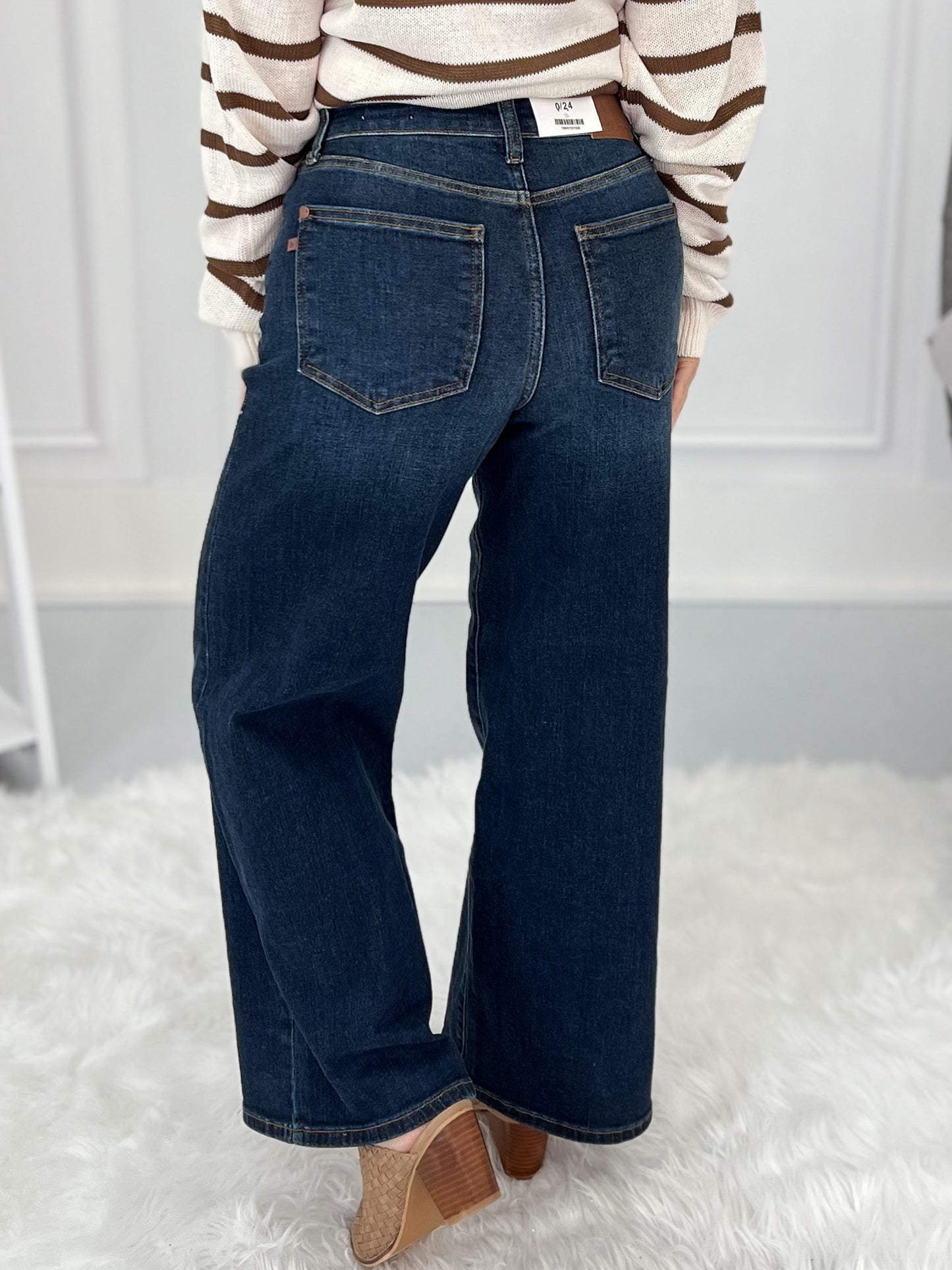 Flow State - Judy Blue Ankle Wide Leg Jean