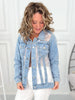 Long Lasting Bloom Mesh Denim Jacket