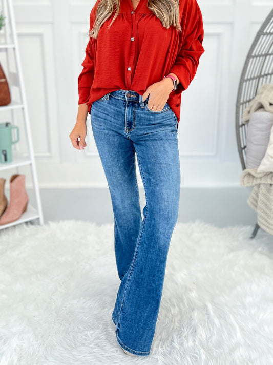 Judy Blue Classic Flare Jeans- Final Sale