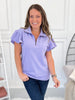 Follow My Lead Quarter Zip Top