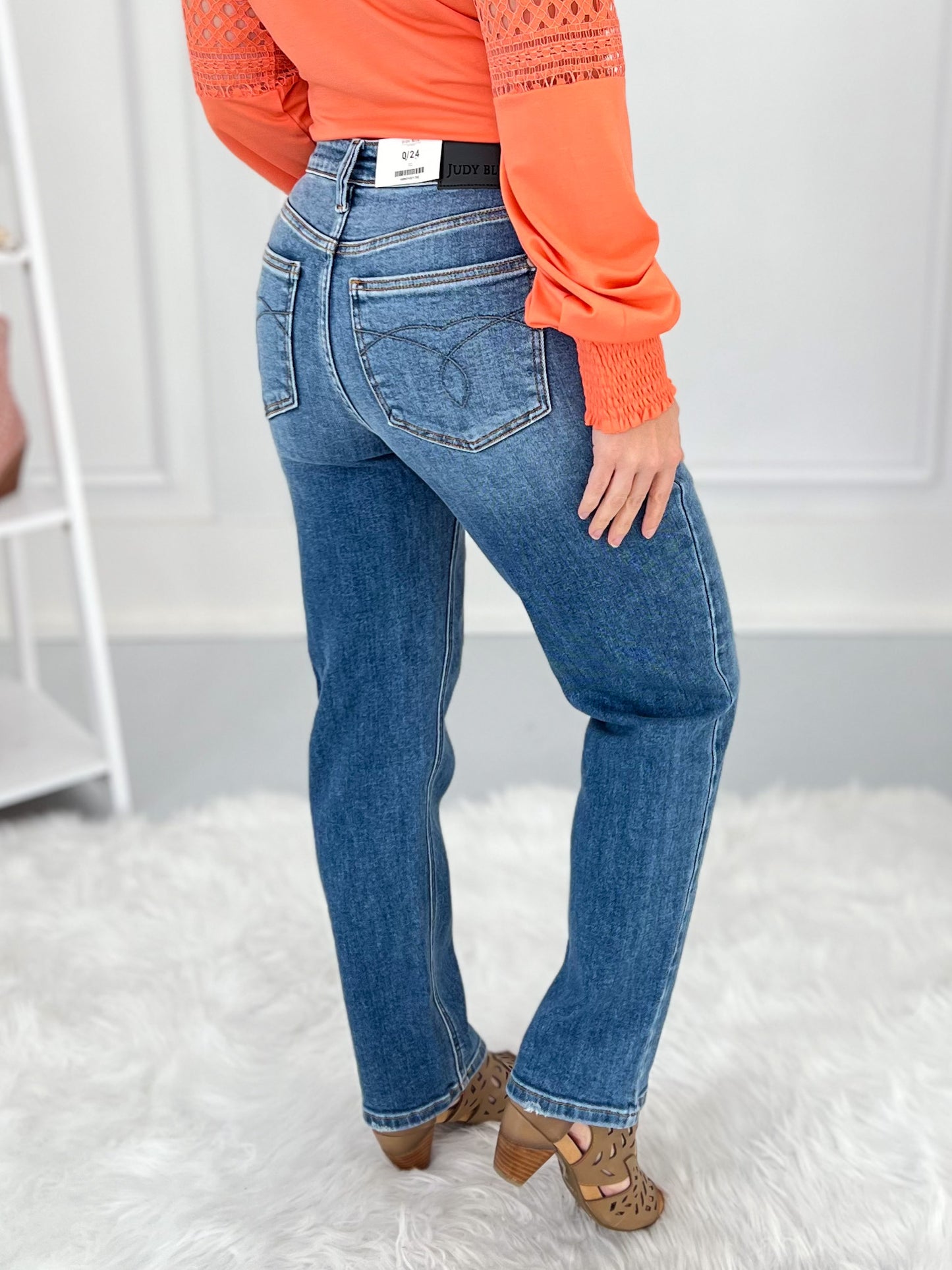 A Step Ahead - Judy Blue Ankle Straight Leg Jean