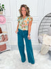 Teal Appeal - Judy Blue Wide Leg Utility Jean
