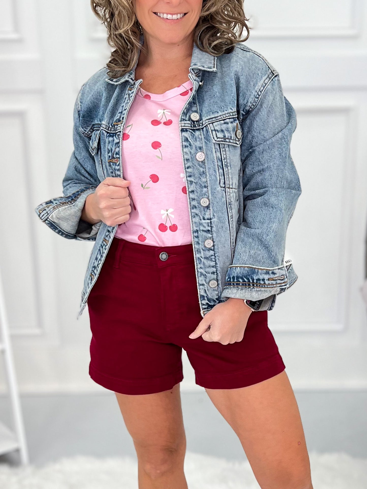 I Heart You - Judy Blue Tummy Control Heart Pocket Trouser Shorts