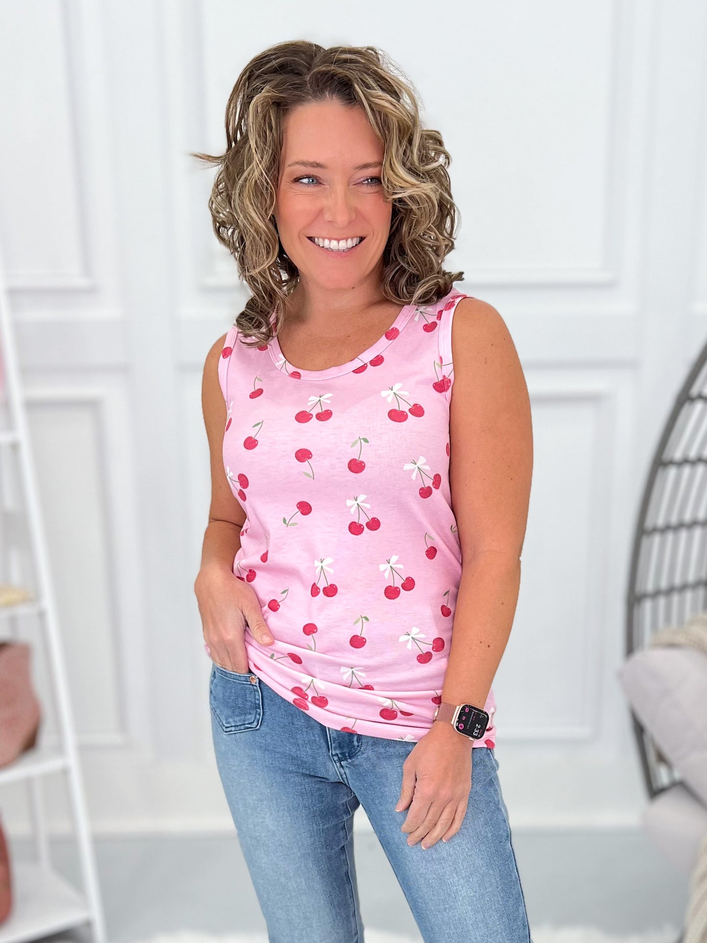 Basic Ava Tank - Cherries