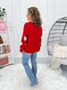 Lovely Hearts Knit Top - Red