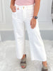 White Noise - Judy Blue Cropped Wide Leg Jean
