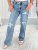 Be Kind, Rewind - Judy Blue Distressed 90's Straight Leg Jean