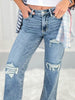 Be Kind, Rewind - Judy Blue Distressed 90's Straight Leg Jean