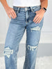 Be Kind, Rewind - Judy Blue Distressed 90's Straight Leg Jean